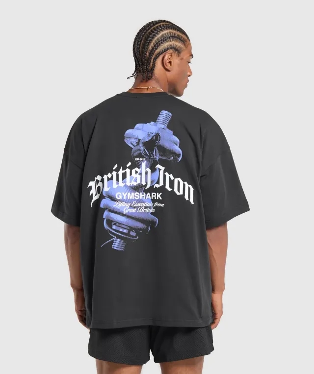 Gymshark British Iron T-Shirt - Black