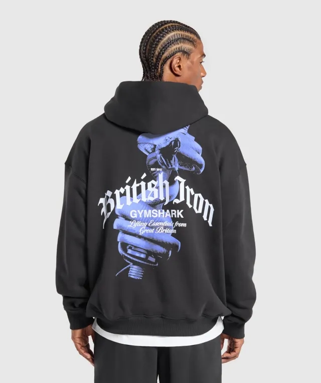 Gymshark British Iron Hoodie - Black