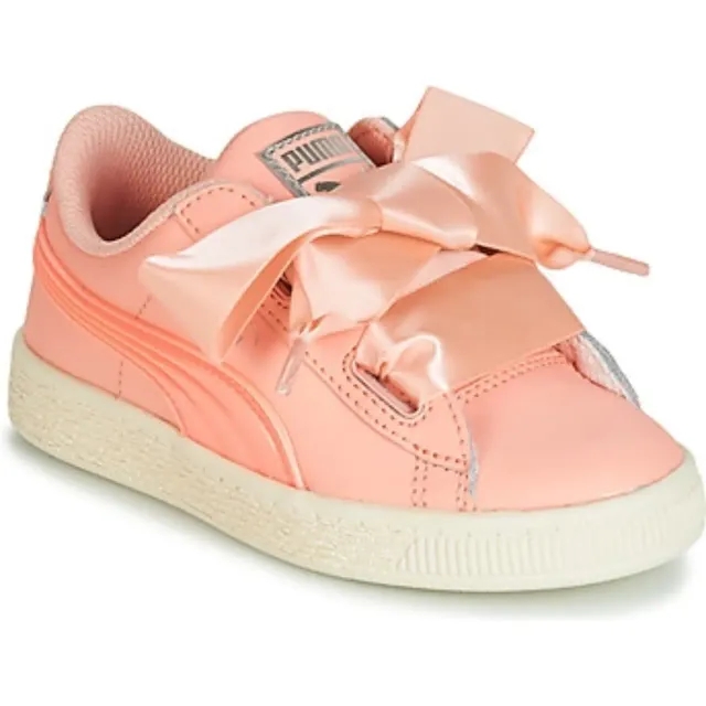 Puma  PS BASKET HEART JELLY.PEAC  girls's Children's Shoes (Trainers) in Pink