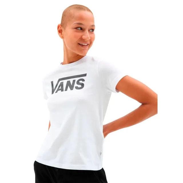 Vans  FLYING V CREW TEE  women's T shirt in White