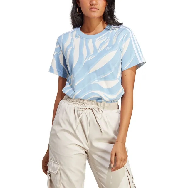 Adidas Originals Abstract Allover Animal Print Short Sleeve T-shirt
