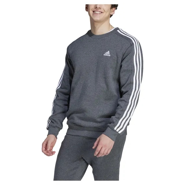 adidas  Essentials Fleece 3-Stripes Sweatshirt  men's Sweatshirt in Grey