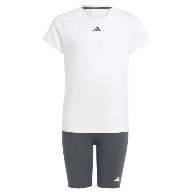 adidas Train Essentials Tee and Shorts Set Kids - White