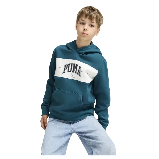 Puma Squad Hoodie Fl B Hoody Unisex Kids - Green