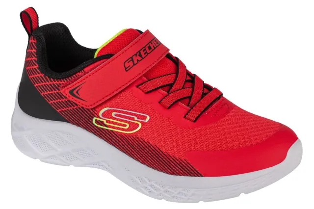 Skechers Boy's Microspec II - Zovrix Sneaker in Red/Black