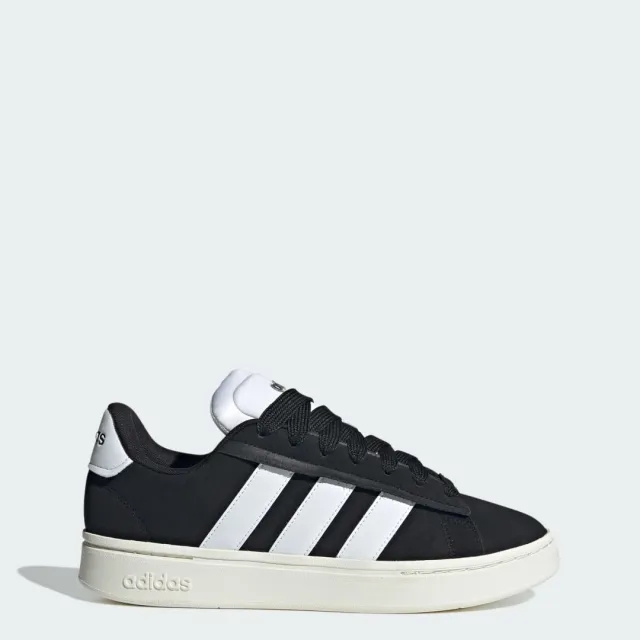 adidas grand court alpha trainers in black & white