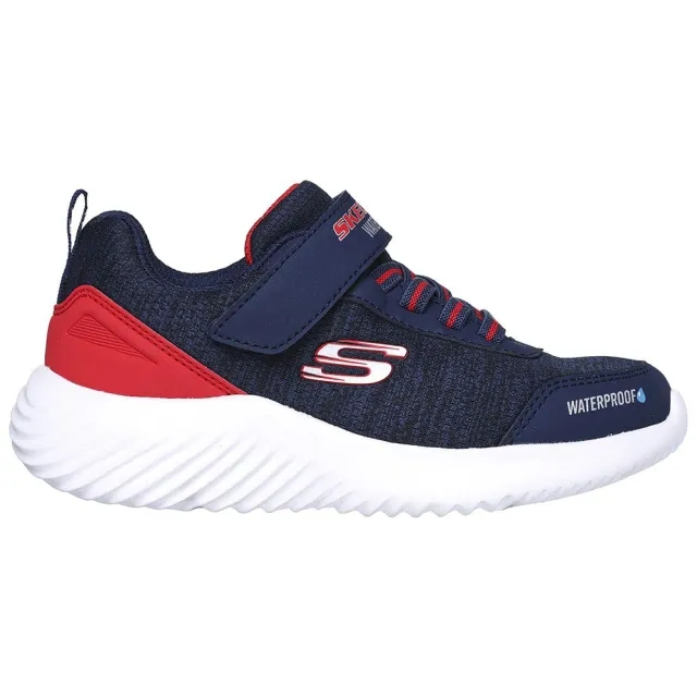 Skechers Boy's Bounder - Dripper Drop Sneaker in Navy Blue/Red