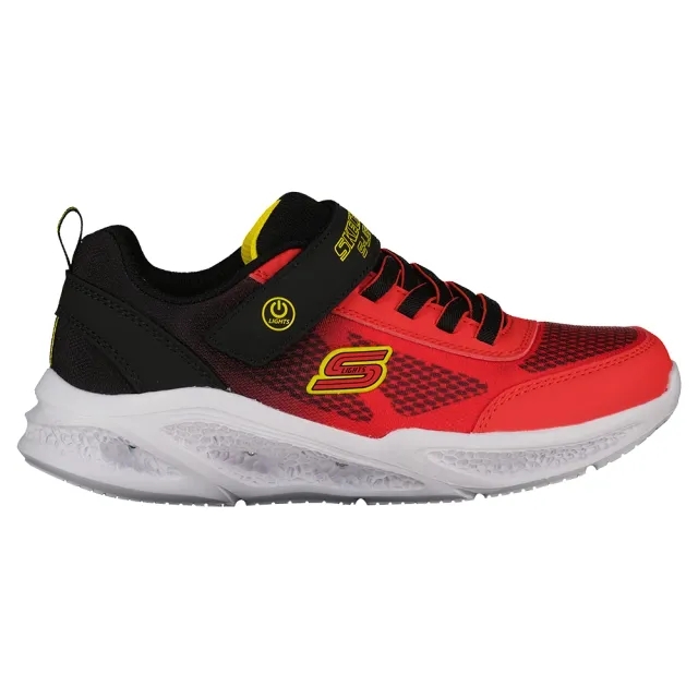 Skechers Boy's Meteor-Lights - Krendox Sneaker in Red/Black