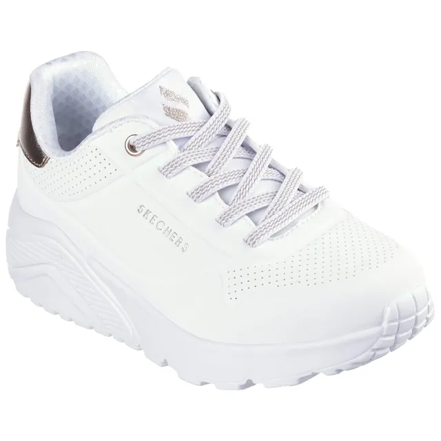 Skechers Girls Uno Lite Sneaker in White