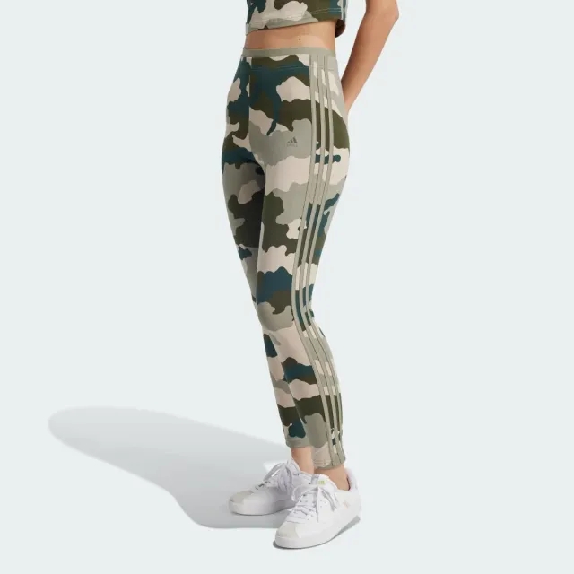 Adidas Essentials 3 Stripes Camo Print 7/8 Leggings