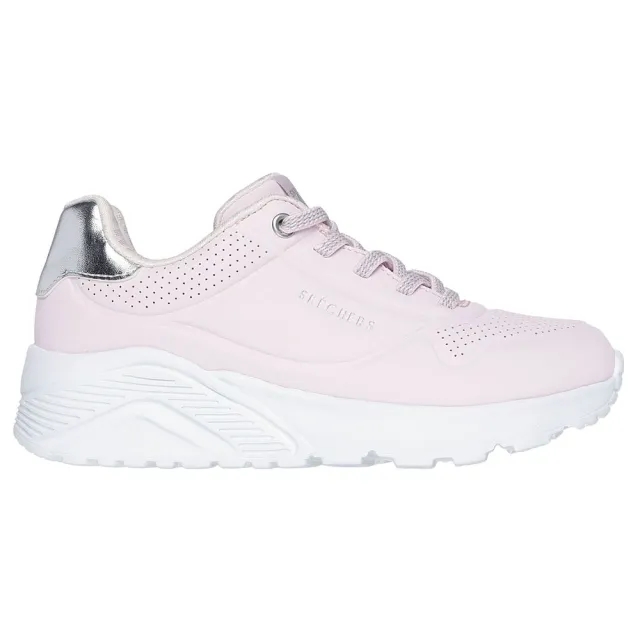 Skechers Girls Uno Lite Sneaker in Pink/Silver