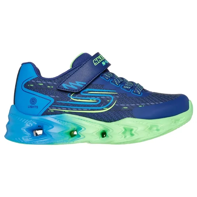 Skechers Boy's S-Lights: Vortex 2.0 - Quantroid Sneaker in Navy Blue/Blue