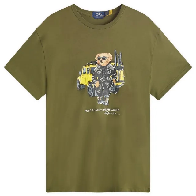 Polo Ralph Lauren Men's Defender Bear T-Shirt Cr24 New Olive Defender Bear