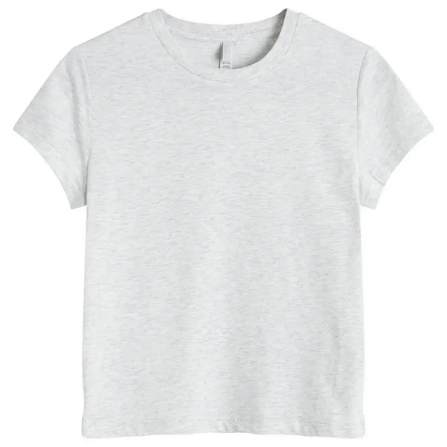 SKIMS Women's Relaxed Tees Shrunken T-Shirt Light Heather Grey