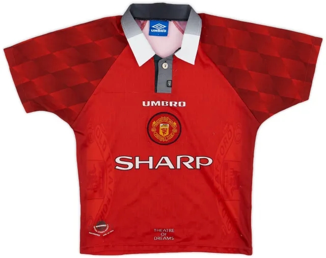 Umbro 1996-98 Manchester United Home Shirt - 6/10 - (Y)