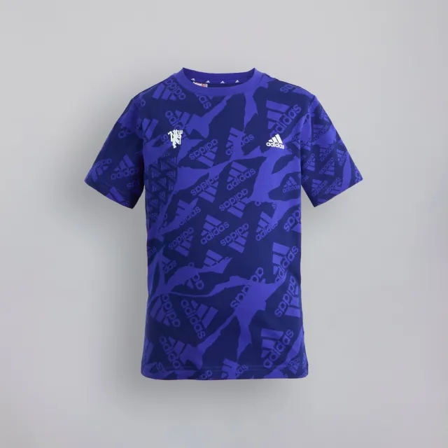 Manchester United x adidas Kids Camouflage T-Shirt Blue