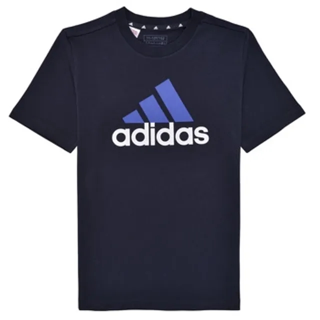 adidas  Essentials Two-Color Big Logo Cotton T-Shirt  boys's Children's T shirt in Marine