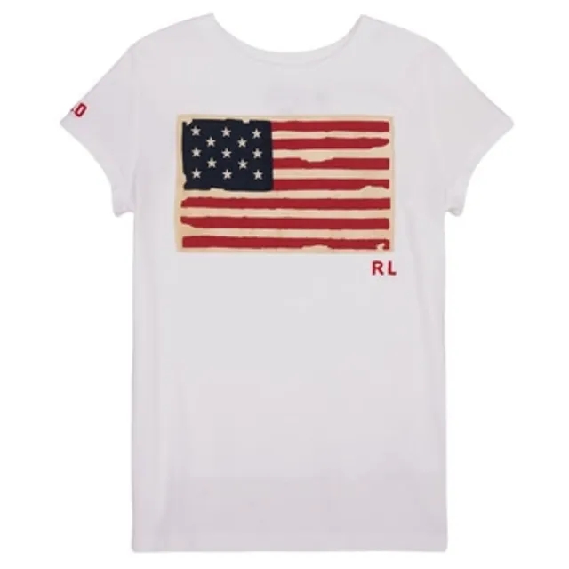 Polo Ralph Lauren  SS FLAG TEE-KNIT SHIRTS-T-SHIRT  girls's Children's T shirt in White
