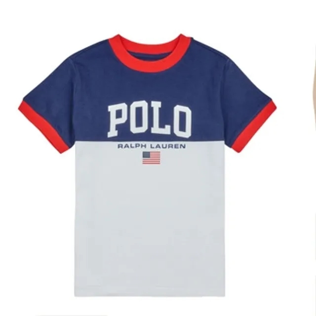 Polo Ralph Lauren  SS CN RINGER-KNIT SHIRTS-T-SHIRT  girls's Children's T shirt in Multicolour