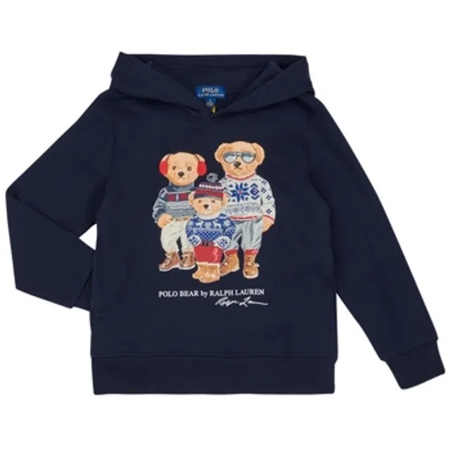 Polo Ralph Lauren  PO HOODY-KNIT SHIRTS-SWEATSHIRT  girls's Children's Sweatshirt in Marine