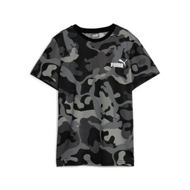 Puma  ESS+ CAMO TEE B  boys's Children's T shirt in Black