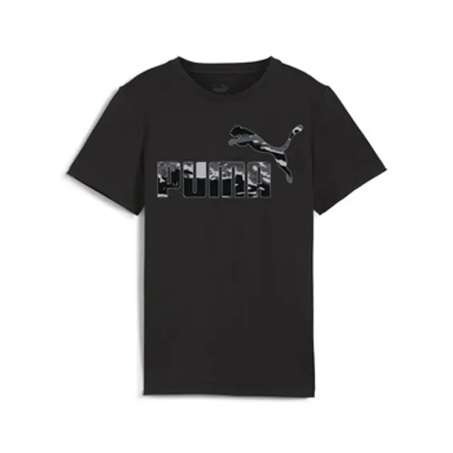 Puma  ESS+ CAMO GRAPHIC TEE  boys's Children's T shirt in Black