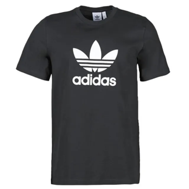 adidas  TREFOIL T-SHIRT  men's T shirt in Black