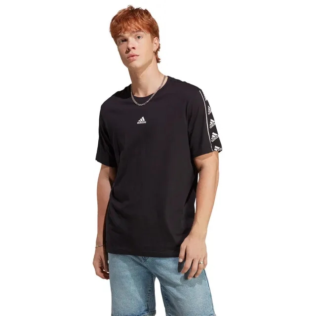 adidas  BL TEE  men's T shirt in Black