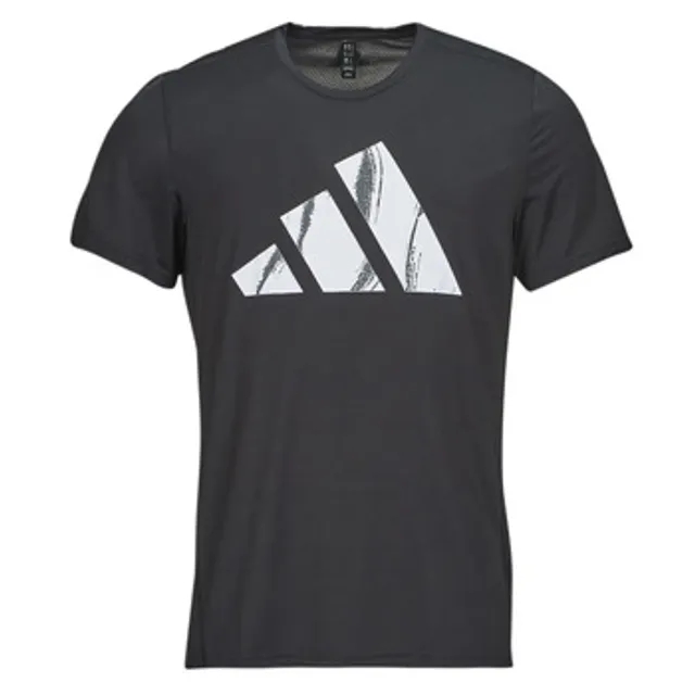 adidas  RUN IT BOS TEE  men's T shirt in Black