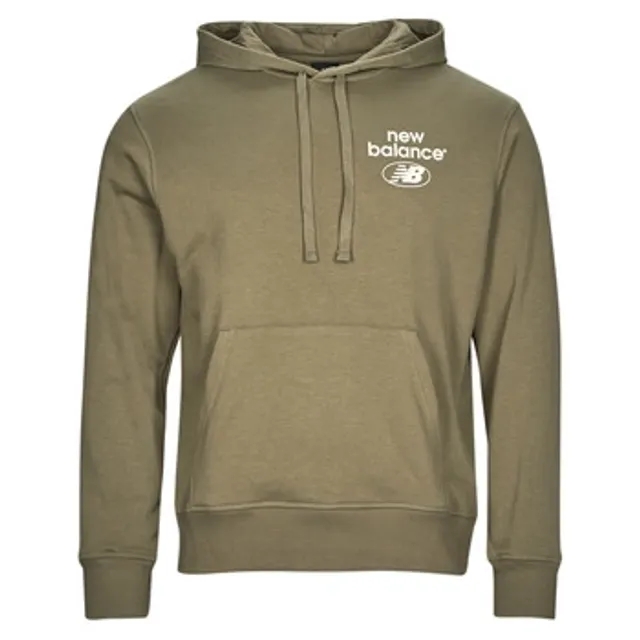 New Balance  Essentials French Terry Hoodie  men's Sweatshirt in Kaki