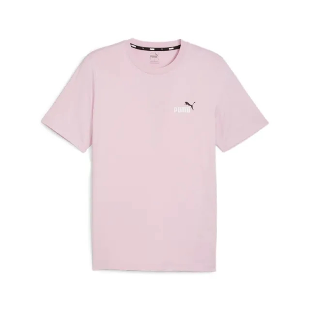 Puma  ESS+ 2 COL SMALL LOGO TEE  men's T shirt in Pink
