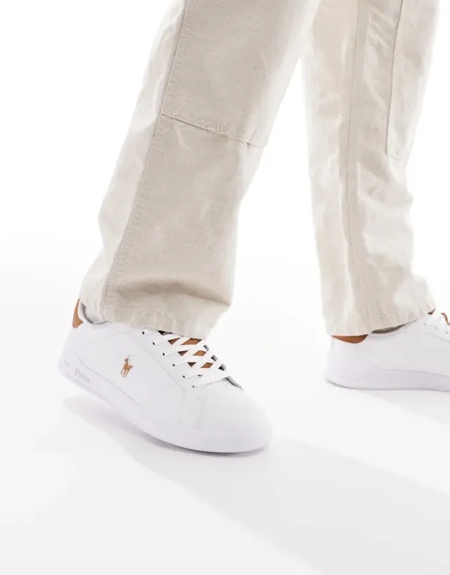 Polo Ralph Lauren  HRT CT II-SNEAKERS-LOW TOP LACE  men's Shoes (Trainers) in White