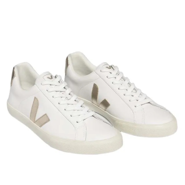 Veja Esplar Logo Leath Trainers
