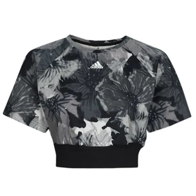 adidas  W AOP CRP TEE  women's T shirt in Black