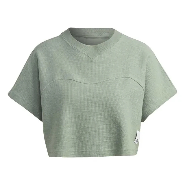 adidas  LNG LFT TEE  women's T shirt in Green