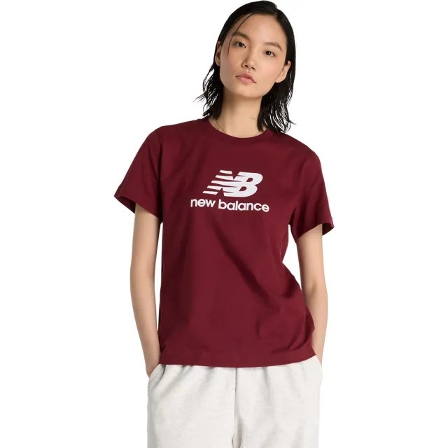 New Balance  LOGO JERSEY TEE  women's T shirt in Pink