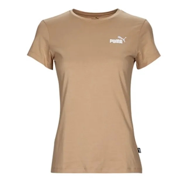 Puma  ESS EMBROIDERY  women's T shirt in Beige