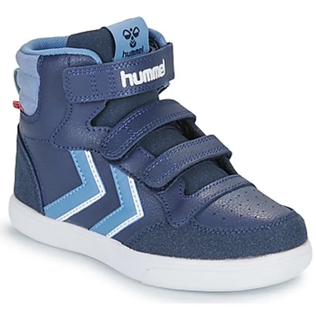 hummel  STADIL PRO JR  boys's Children's Shoes (High-top Trainers) in Blue