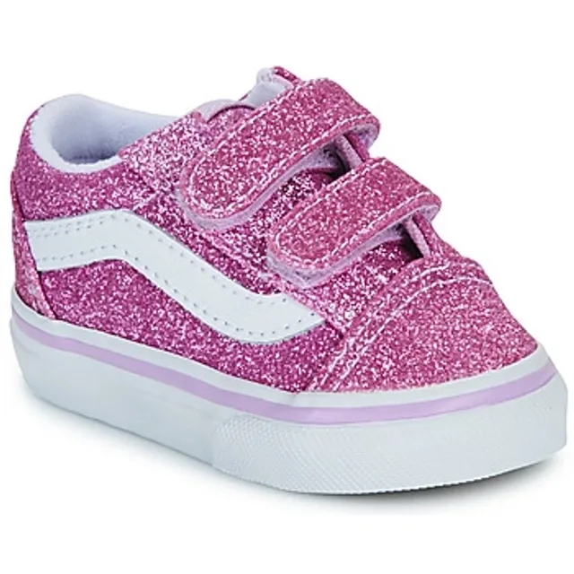 Vans  TD Old Skool V  girls's Children's Shoes (Trainers) in Pink