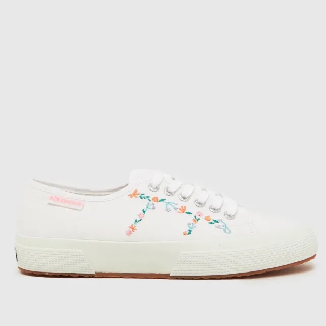 Superga Women's 2750 Floral-Embroidered Canvas Trainers