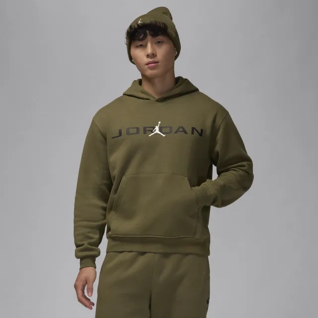 Nike Jordan Essentials Men's Fleece Hoodie - Green - Cotton/Polyester