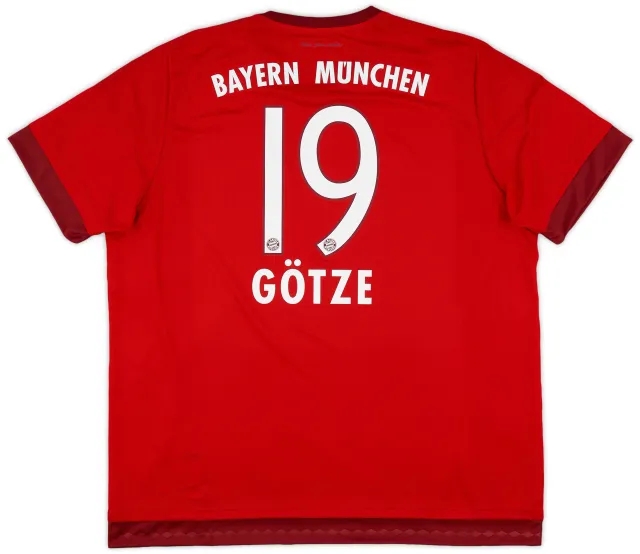 adidas 2015-16 Bayern Munich Home Shirt Gotze #19 - 7/10 - (XXL)
