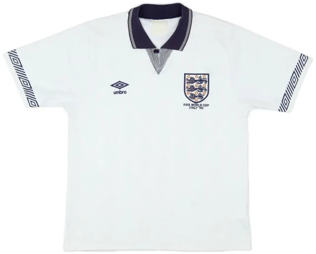 Umbro 1990-92 England 'World Cup' Home Shirt - 8/10 - (S)