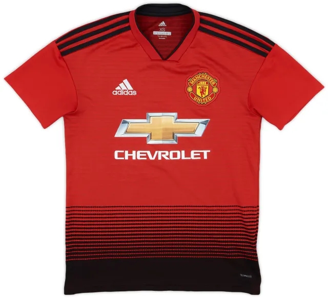 adidas 2018-19 Manchester United Home Shirt - 7/10 - (XS)