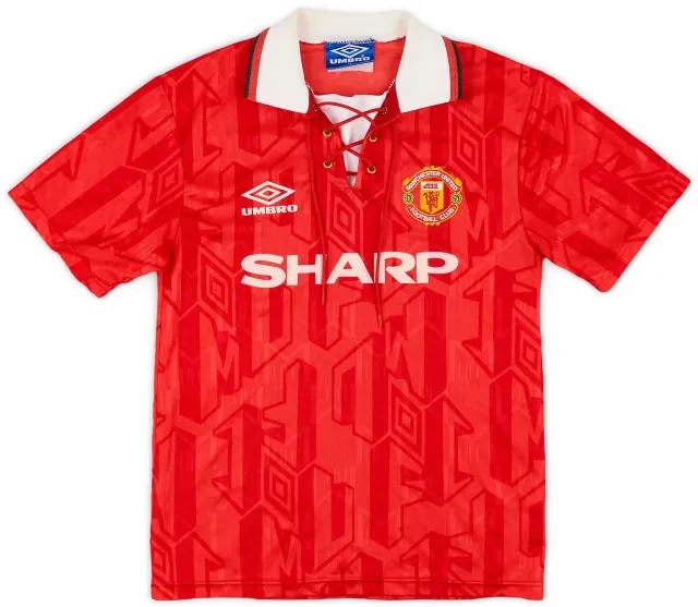 Umbro 1992-94 Manchester United Home Shirt - 8/10 - (L.Boys)