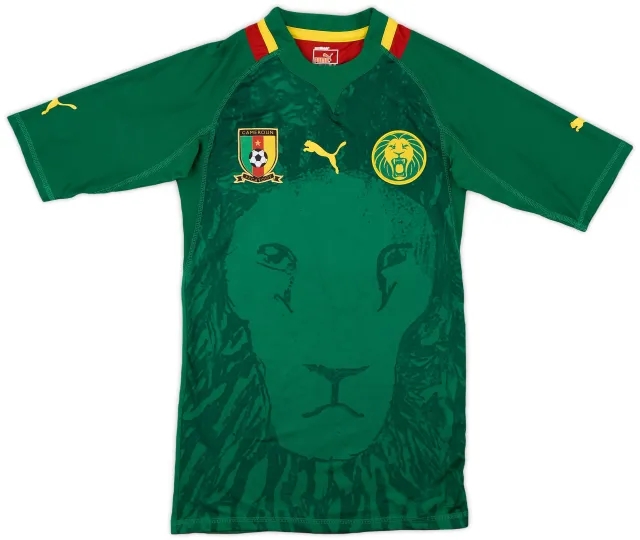 Puma 2012-14 Cameroon Player Issue Home Shirt - 8/10 - (M)