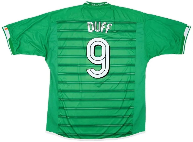 Umbro 2003-04 Ireland Home Shirt Duff #9 - 8/10 - (XL)