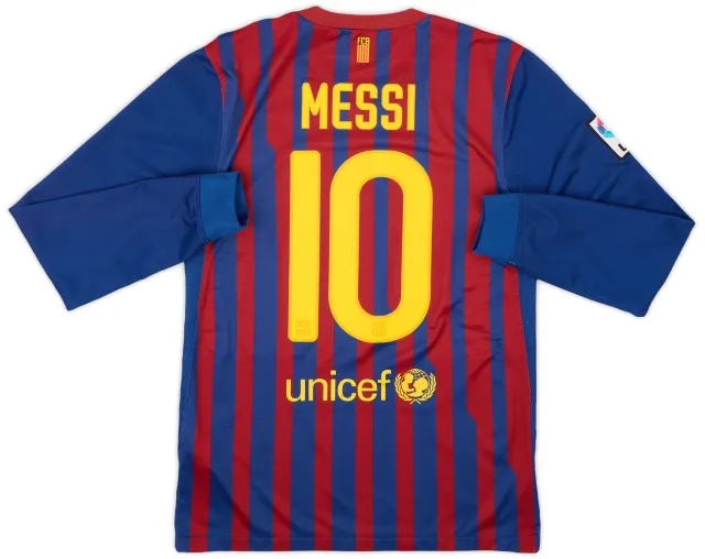 Nike 2011-12 Barcelona Home L/S Shirt Messi #10 - 6/10 - (S)
