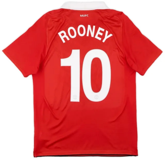 Nike 2010-11 Manchester United Home Shirt Rooney #10 - 7/10 - (M)