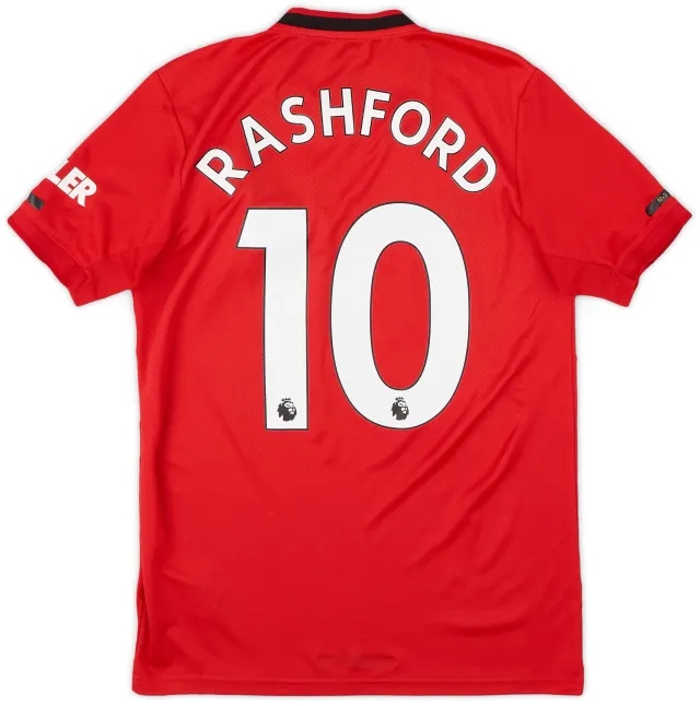 adidas 2019-20 Manchester United Home Shirt Rashford #10 - 6/10 - (S)